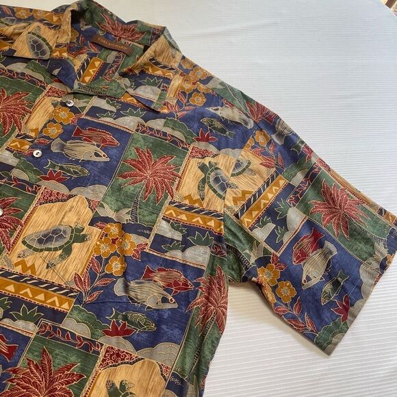 Tori Richard Turtle Fish Palm Short Sleeve Button Up Shirt Size XL - Picture 2 of 8